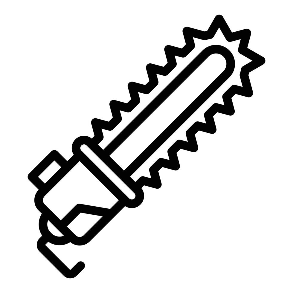 Power electric saw icon, outline style vector