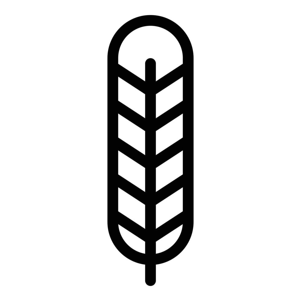 Decorative feather icon, outline style vector