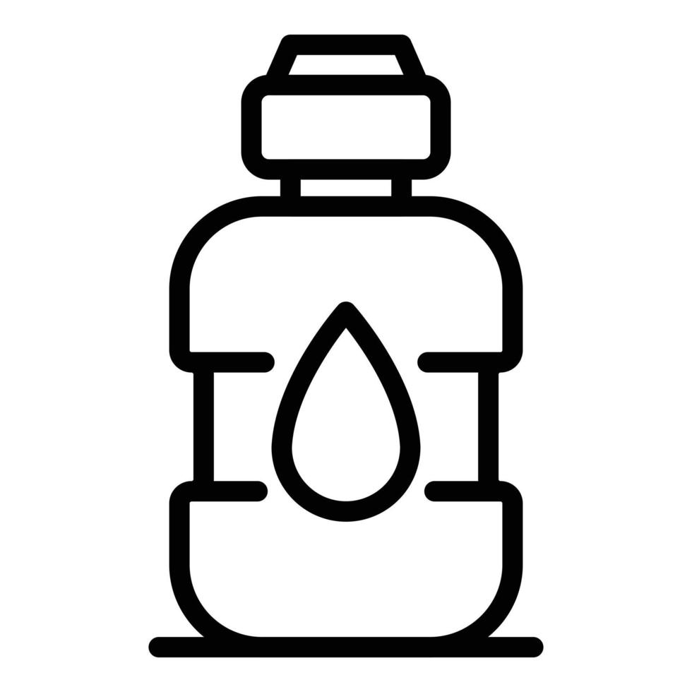 icono de enjuague de botella, estilo de contorno vector