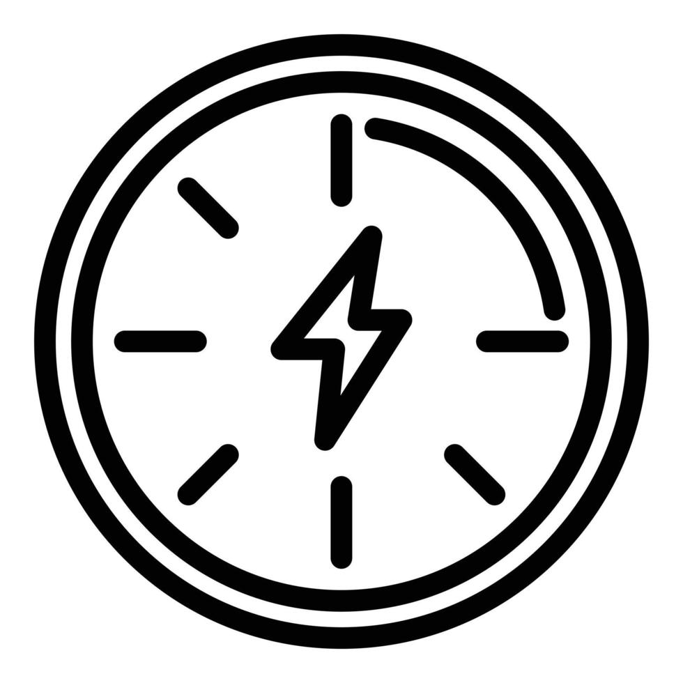 Time energy icon, outline style vector