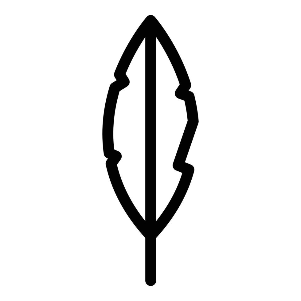 Letter feather icon, outline style vector