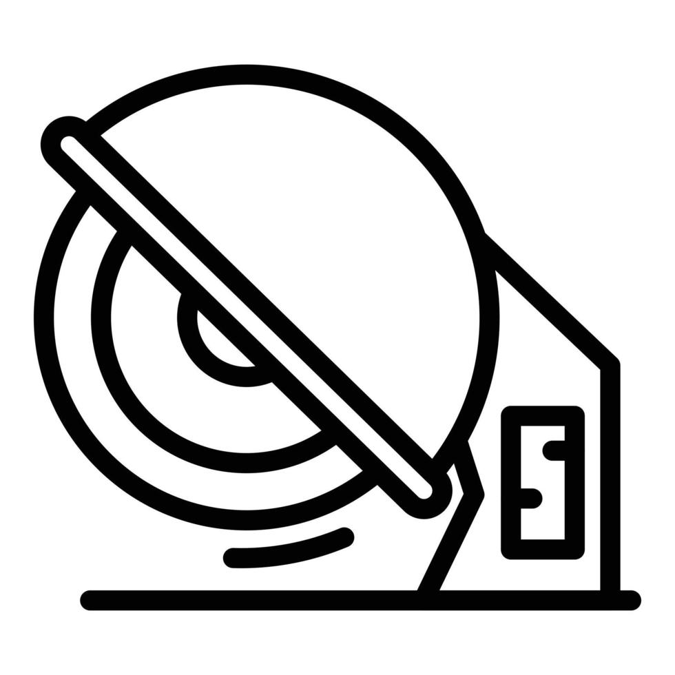 Sanding grinding machine icon, outline style vector