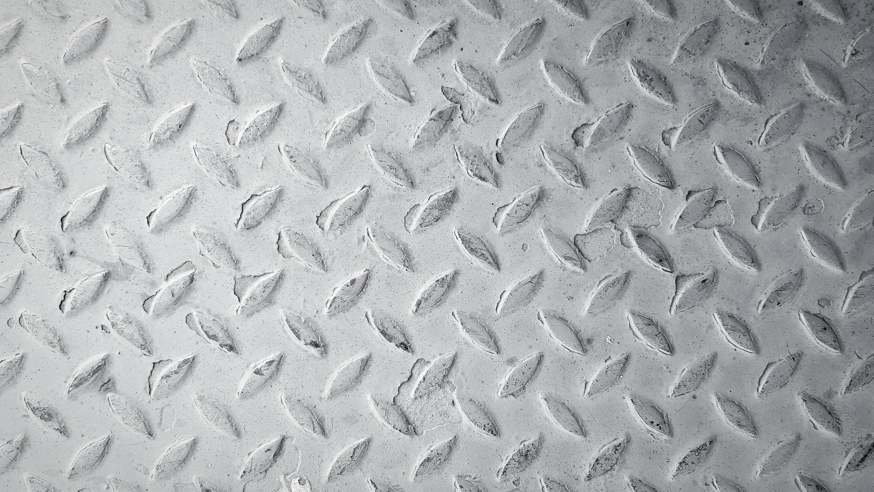 fondo de acero inoxidable gris o gris patrón sin costuras de pared de hierro oxidado o papel tapiz en tono blanco y negro o monocromo. panel texturizado o grunge y concepto de material duro. foto