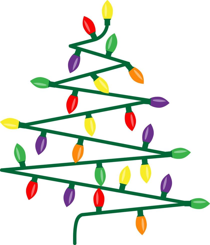 Christmas tree Lights  design vector