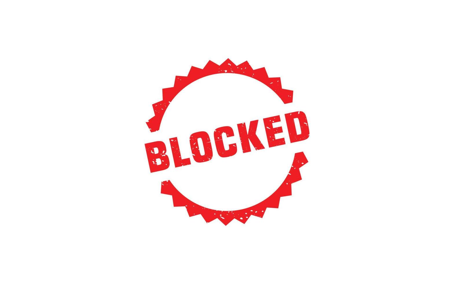 BLOCKED rubber stamp with grunge style on white background vector
