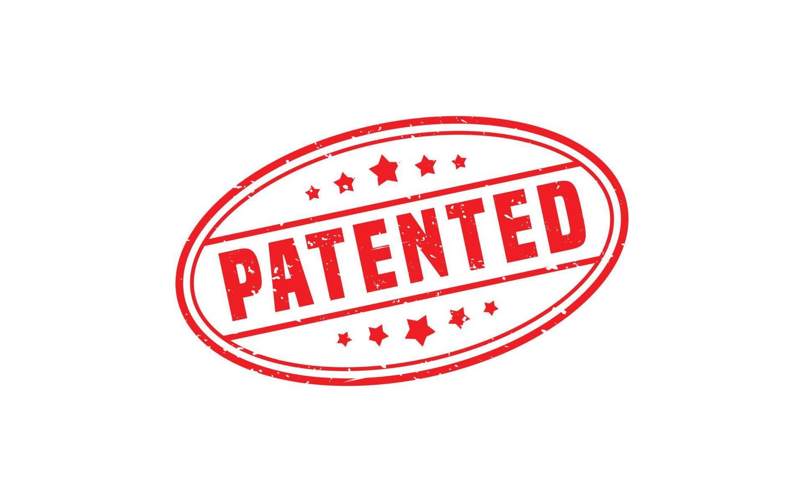 PATENTED rubber stamp with grunge style on white background vector