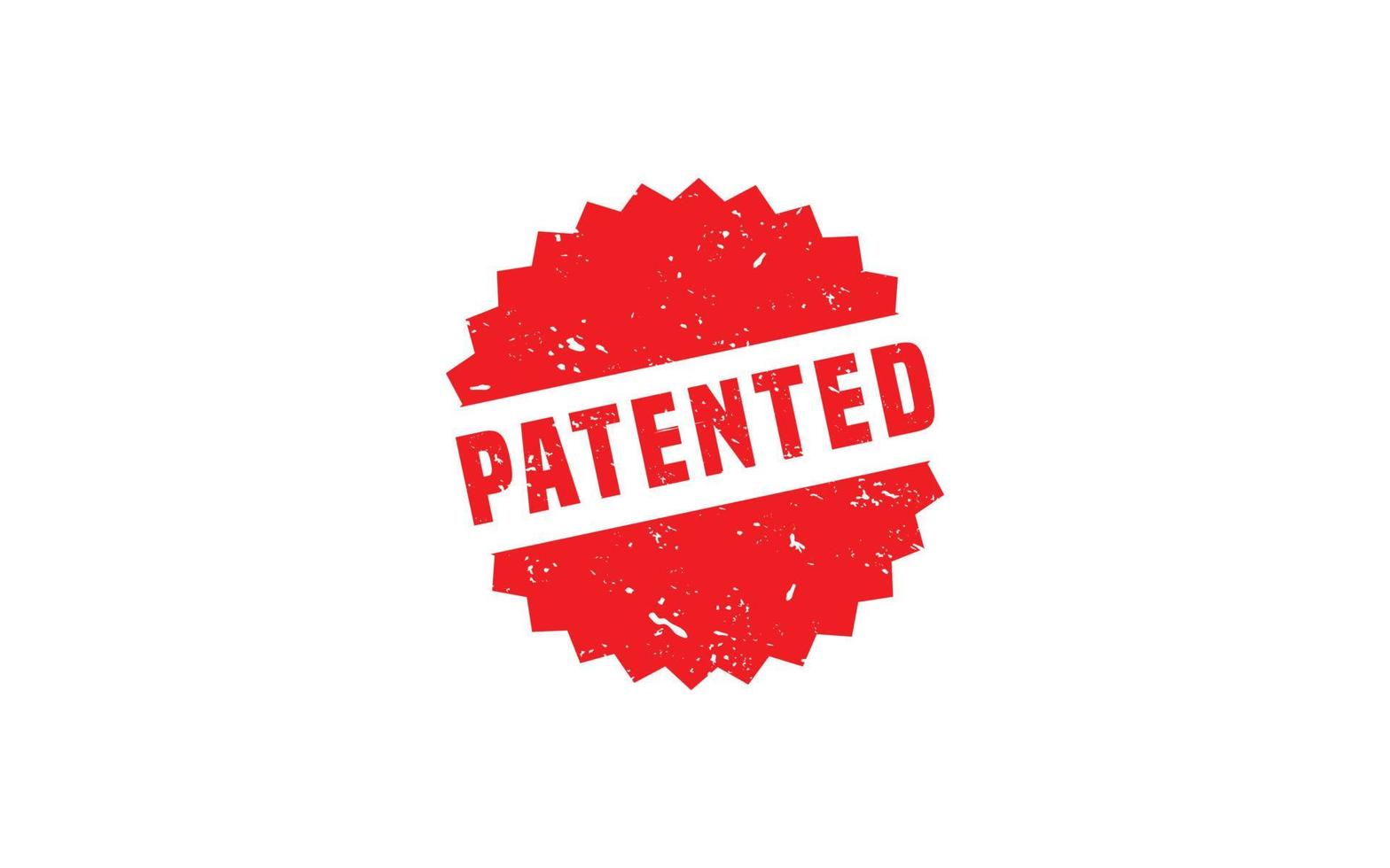 PATENTED rubber stamp with grunge style on white background vector