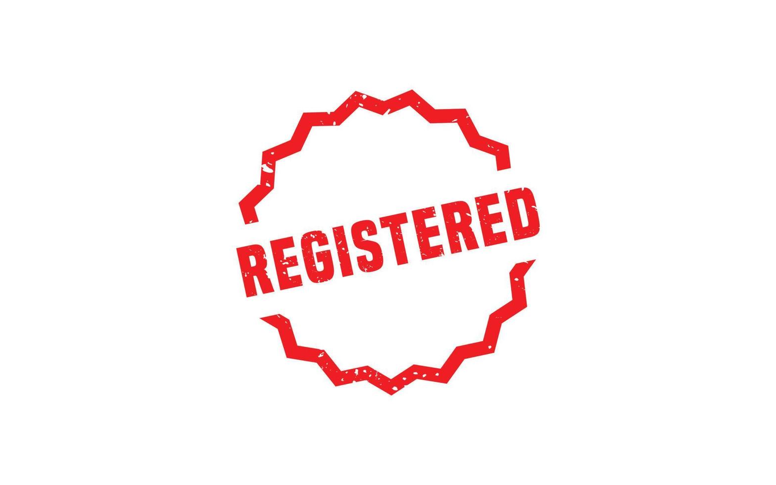 REGISTERED rubber stamp with grunge style on white background vector