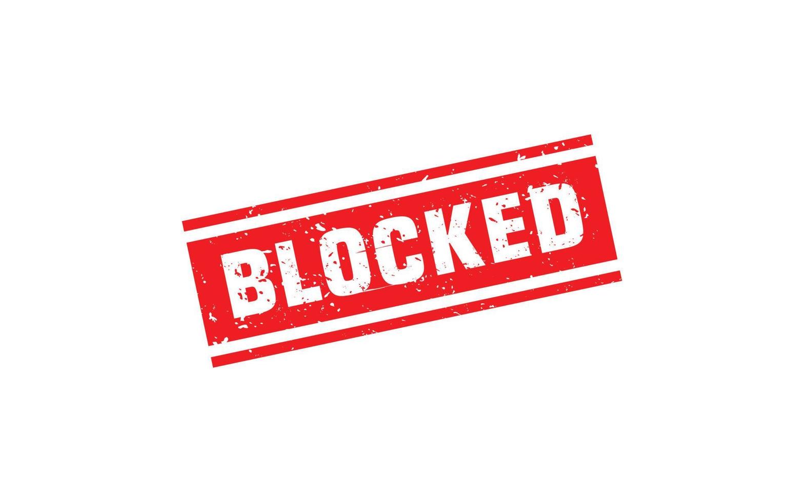 BLOCKED rubber stamp with grunge style on white background 15606150