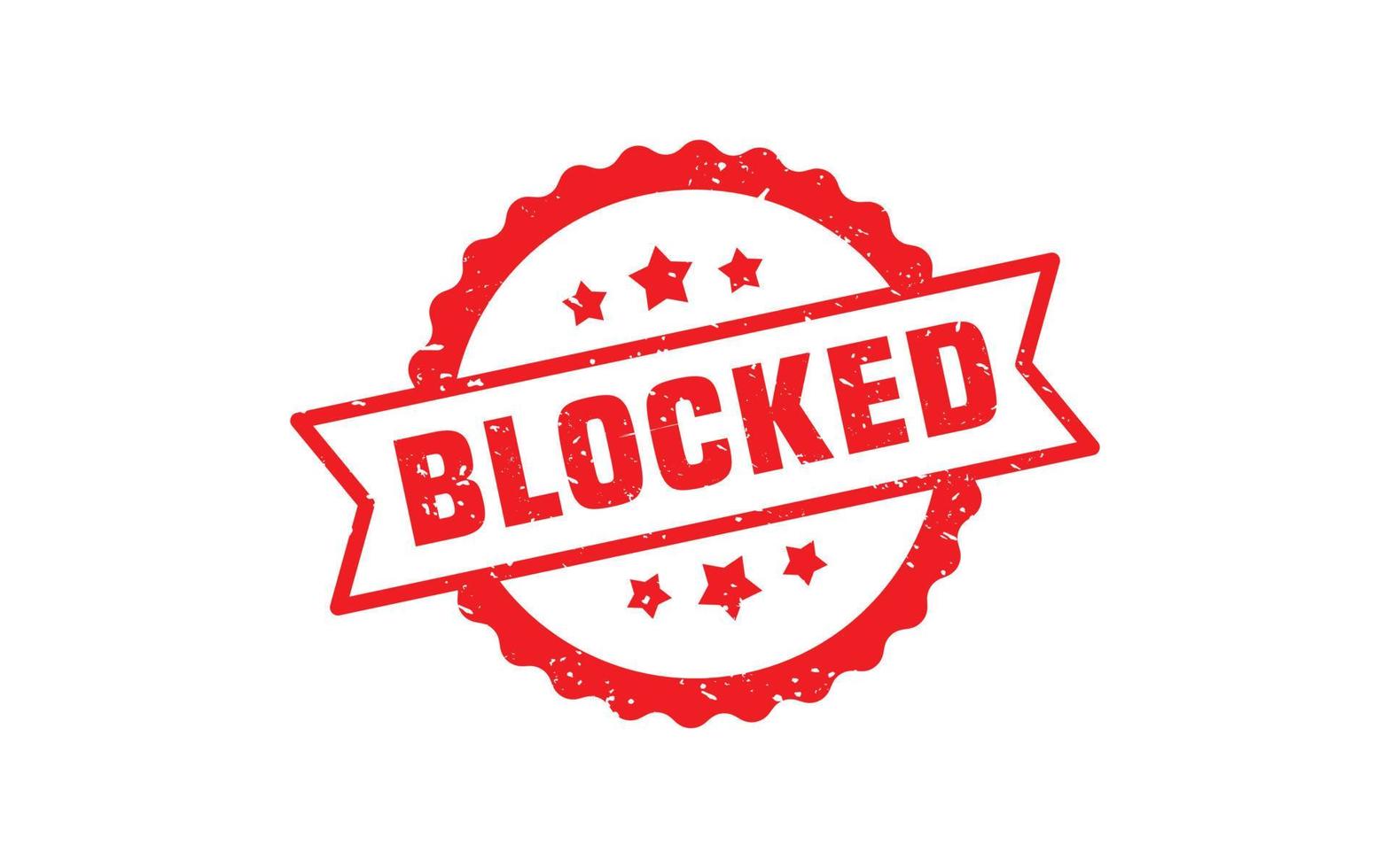 BLOCKED rubber stamp with grunge style on white background 15606181