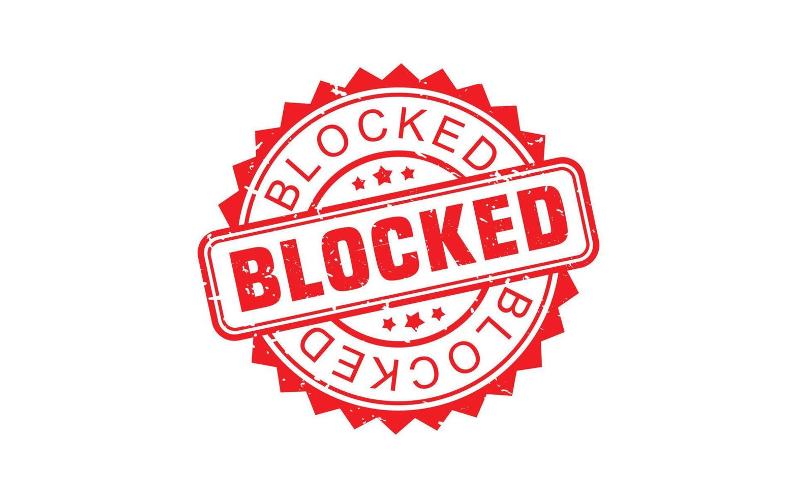 BLOCKED rubber stamp with grunge style on white background vector