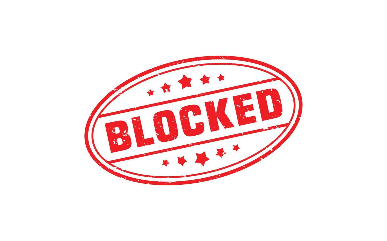 BLOCKED rubber stamp with grunge style on white background vector