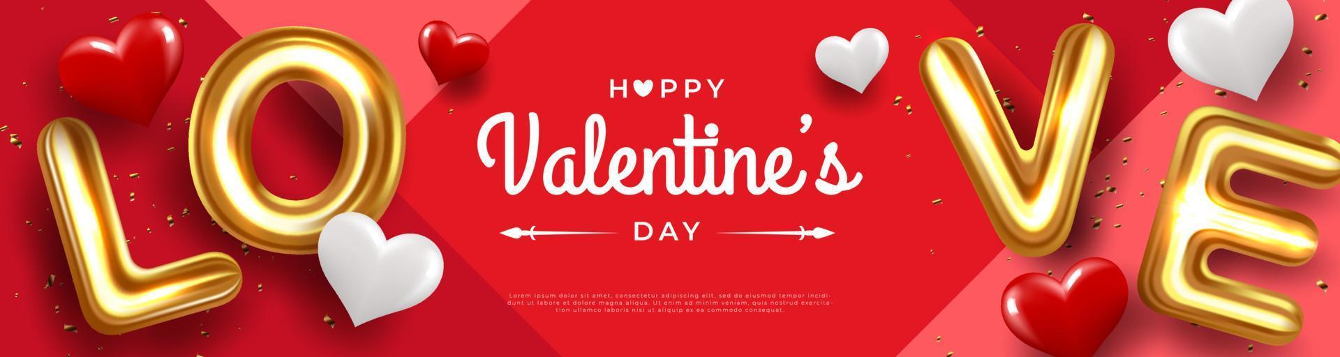 Valentines Day Banner Background vector