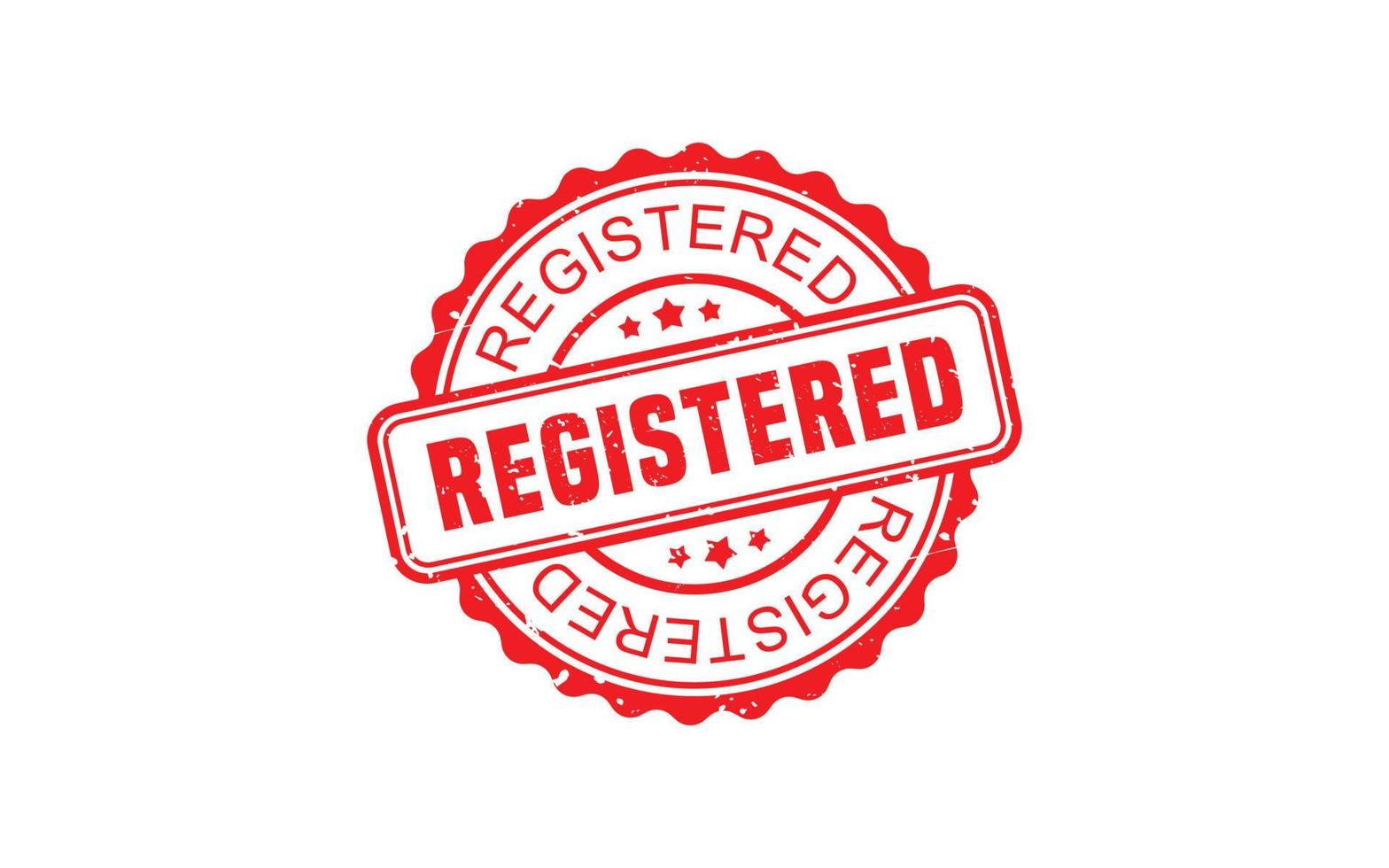 REGISTERED rubber stamp with grunge style on white background vector