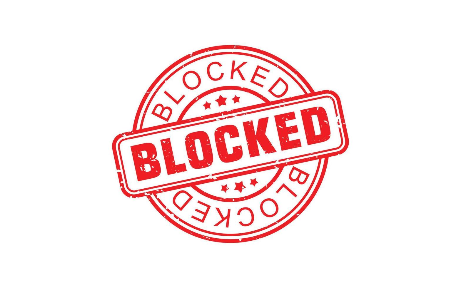 BLOCKED rubber stamp with grunge style on white background 15606332