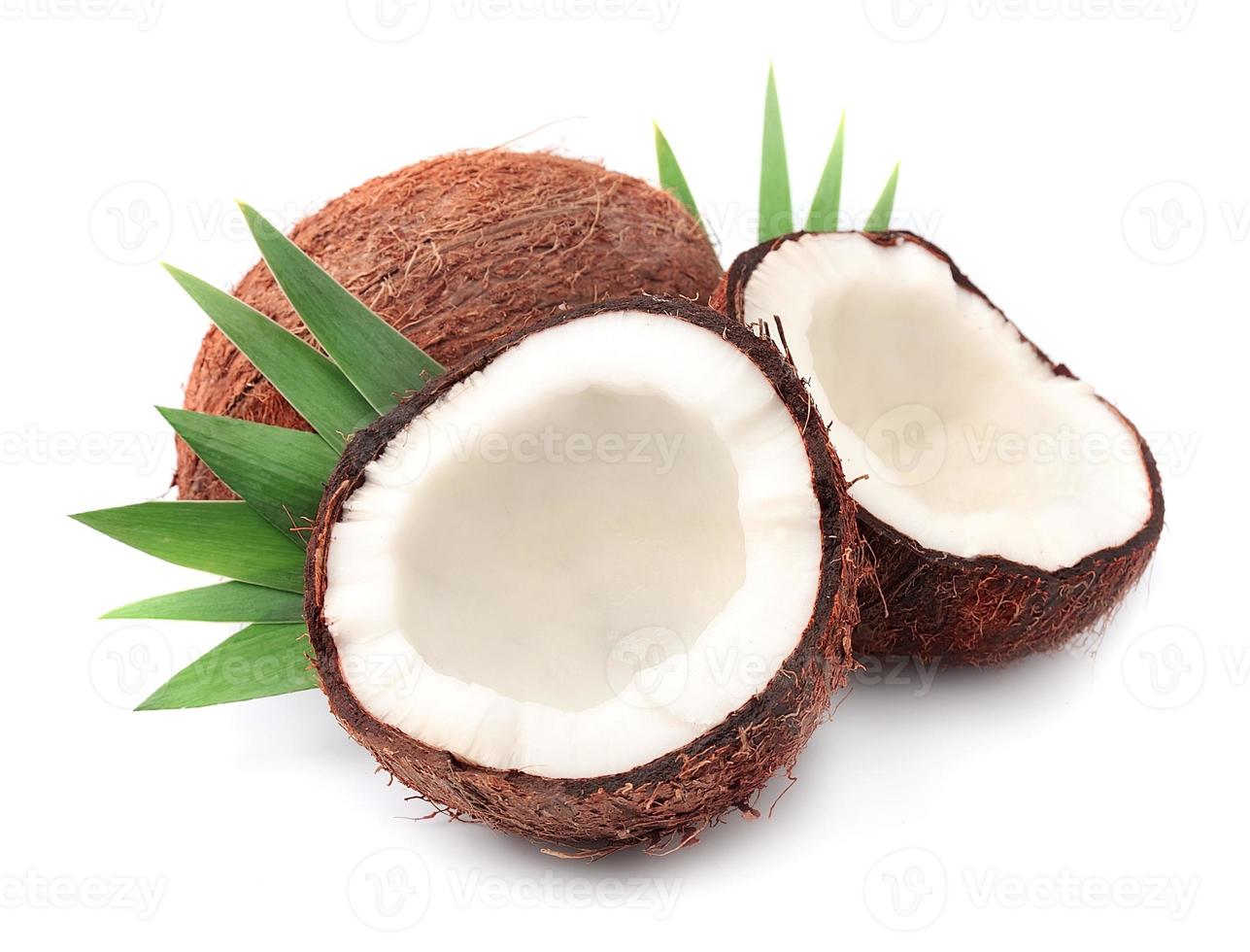 Coconuts with leaves photo