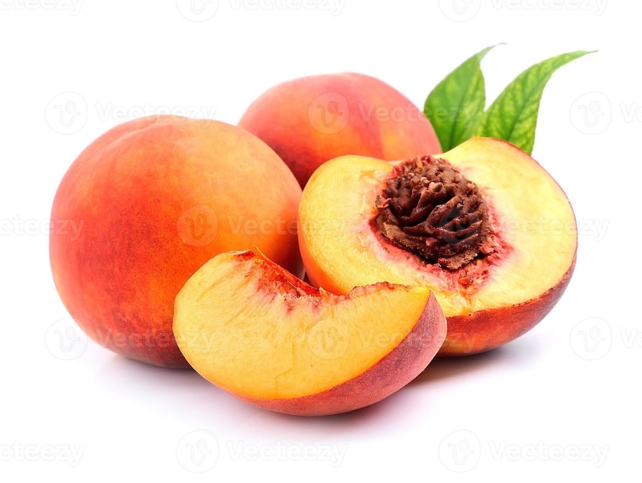 Peach with leaves 15606641 Stock Photo at Vecteezy