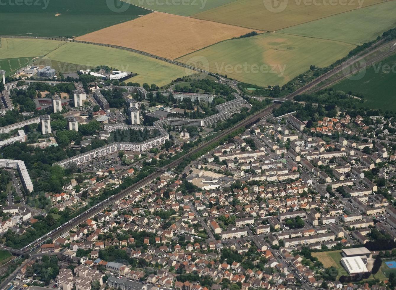 Aerial view of Paris photo