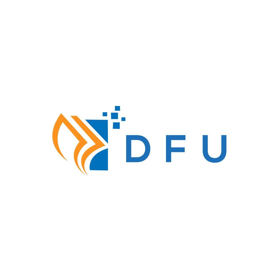 DFU credit repair accounting logo design on white background. DFU creative initials Growth graph letter logo concept. DFU business finance logo design. vector