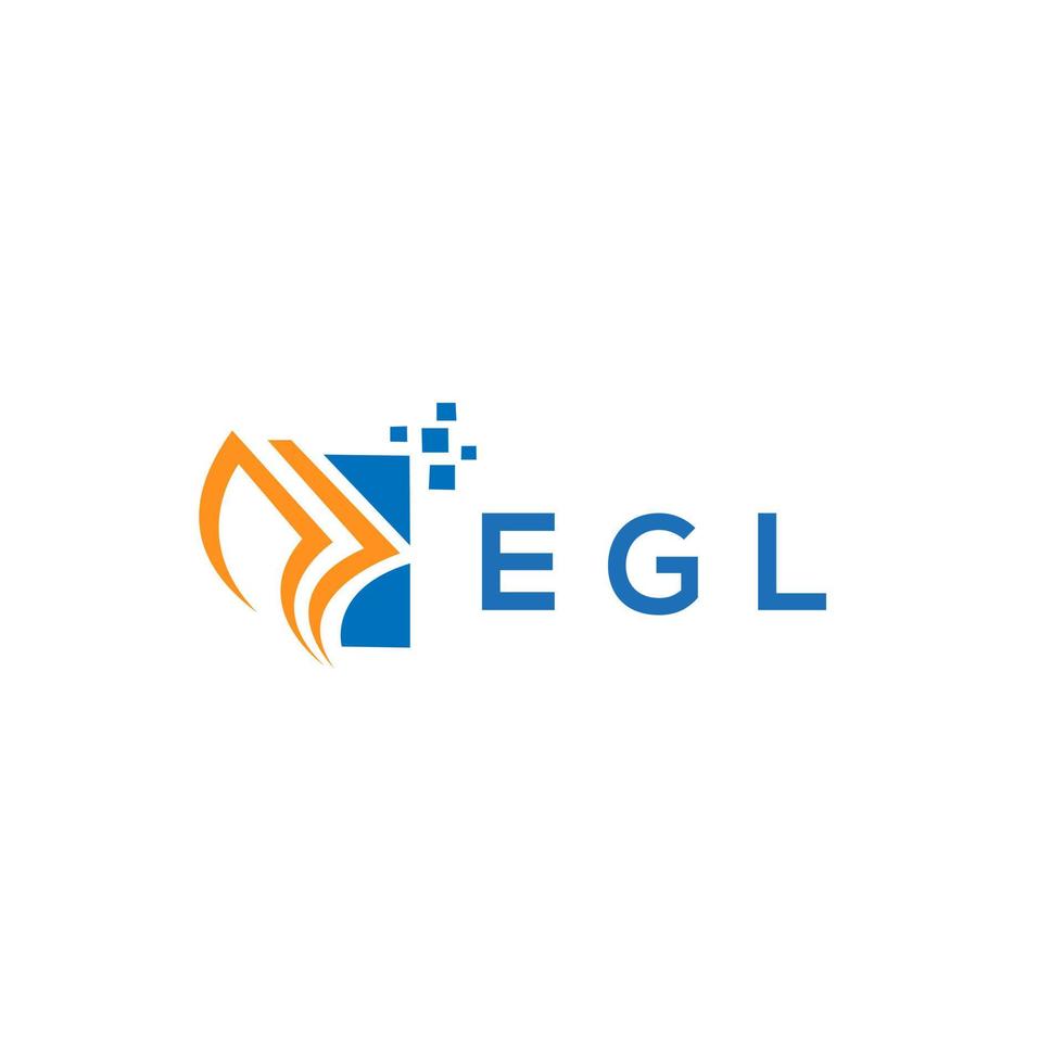 EGL credit repair accounting logo design on white background. EGL creative initials Growth graph letter logo concept. EGL business finance logo design. vector