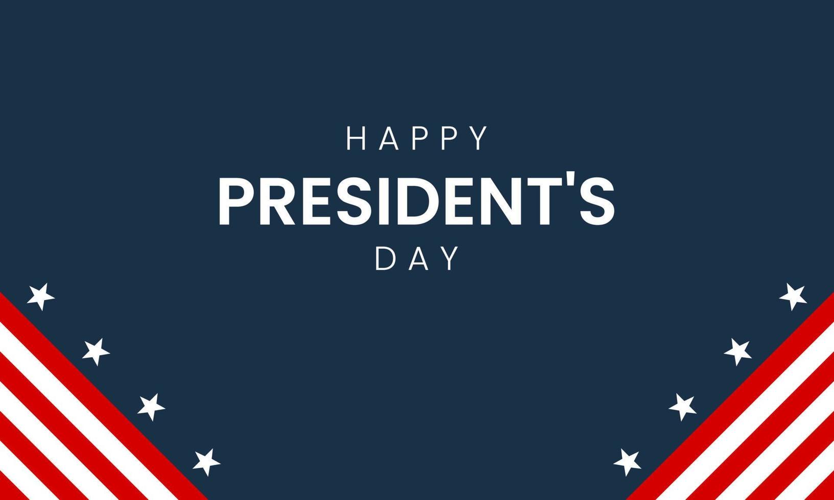 Illustration vector graphic background design of united states presidents day with flag and stars