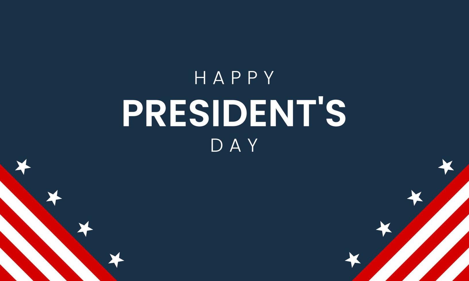 Illustration vector graphic background design of united states presidents day with flag and stars