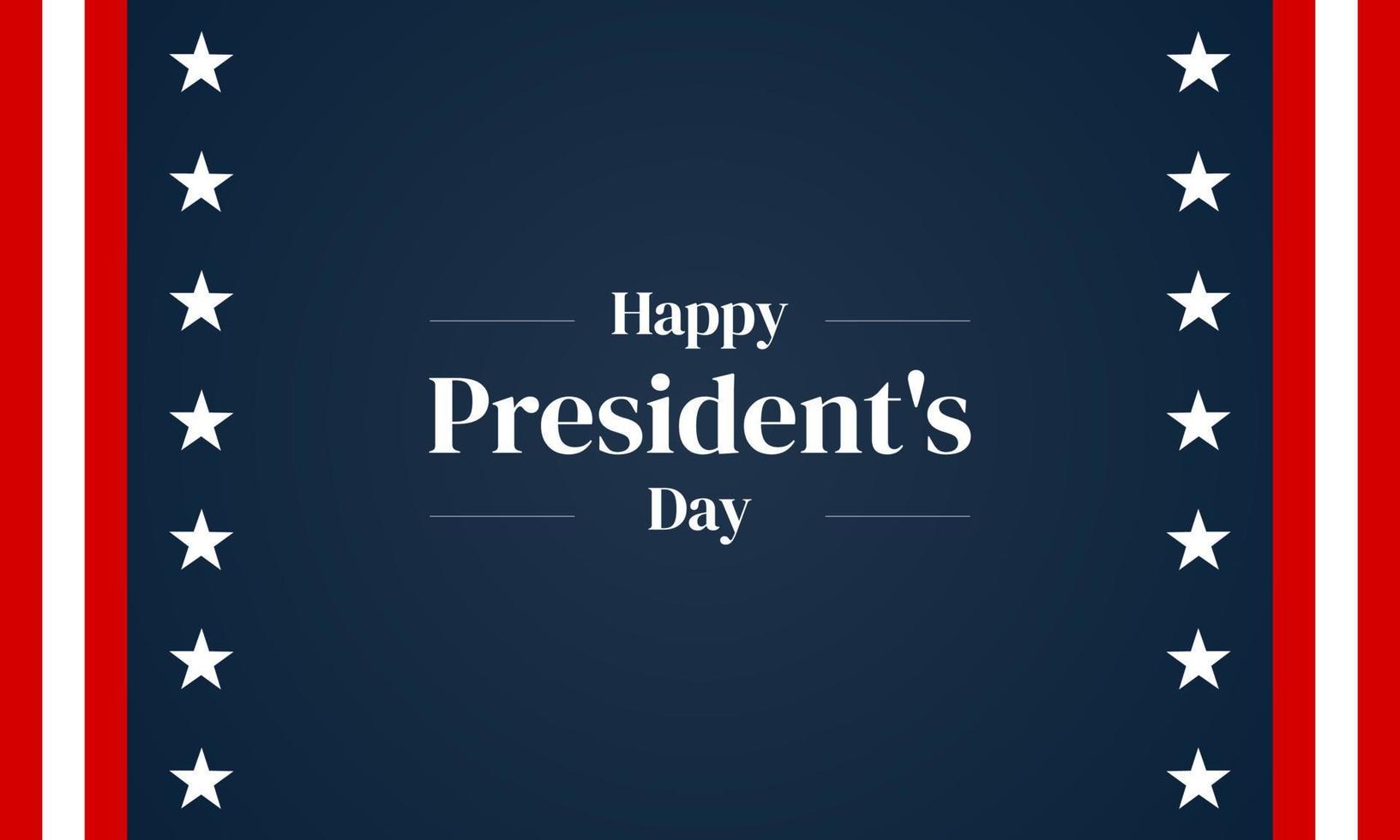 Illustration vector graphic background design of united states presidents day with flag and stars