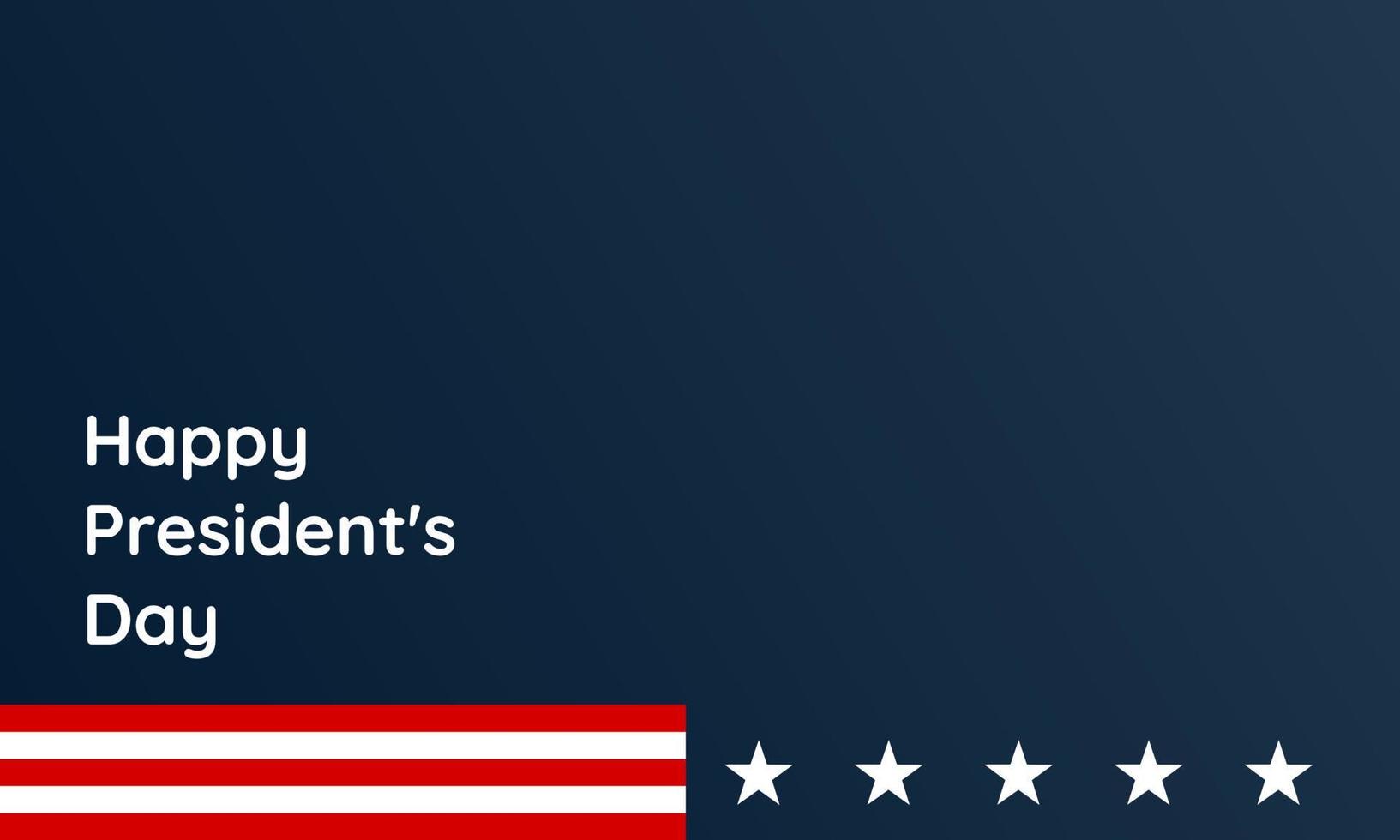 Illustration vector graphic background design of united states presidents day with flag and stars