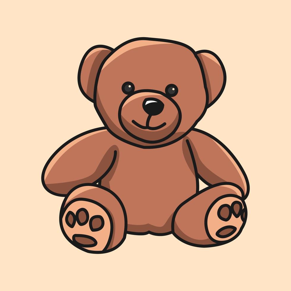 Illustration vector graphic of cute teddy bear suitable for children