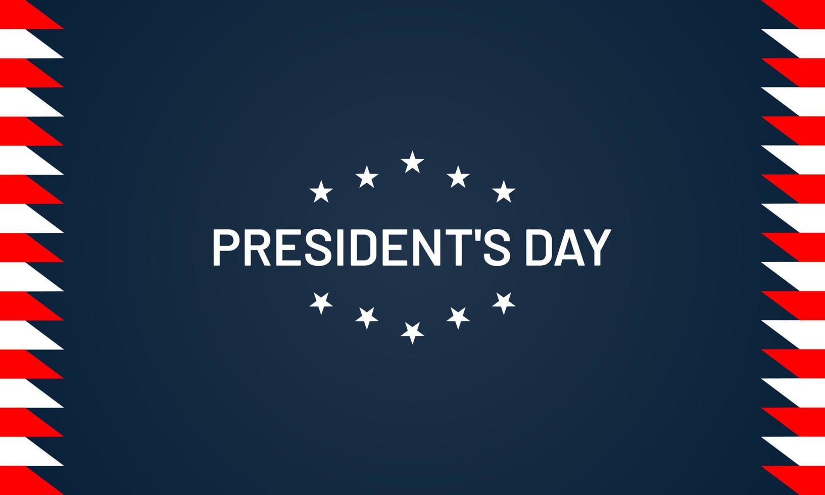 Illustration vector graphic background design of united states presidents day with flag and stars