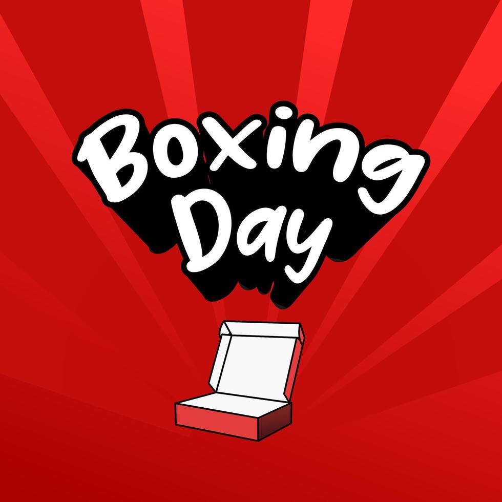 Illustration vector graphic of boxing day sale with boxing glove. Special offer boxing day