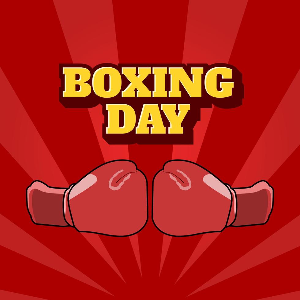gráfico vectorial ilustrativo de la venta del día del boxeo con guante de boxeo. oferta especial boxing day vector
