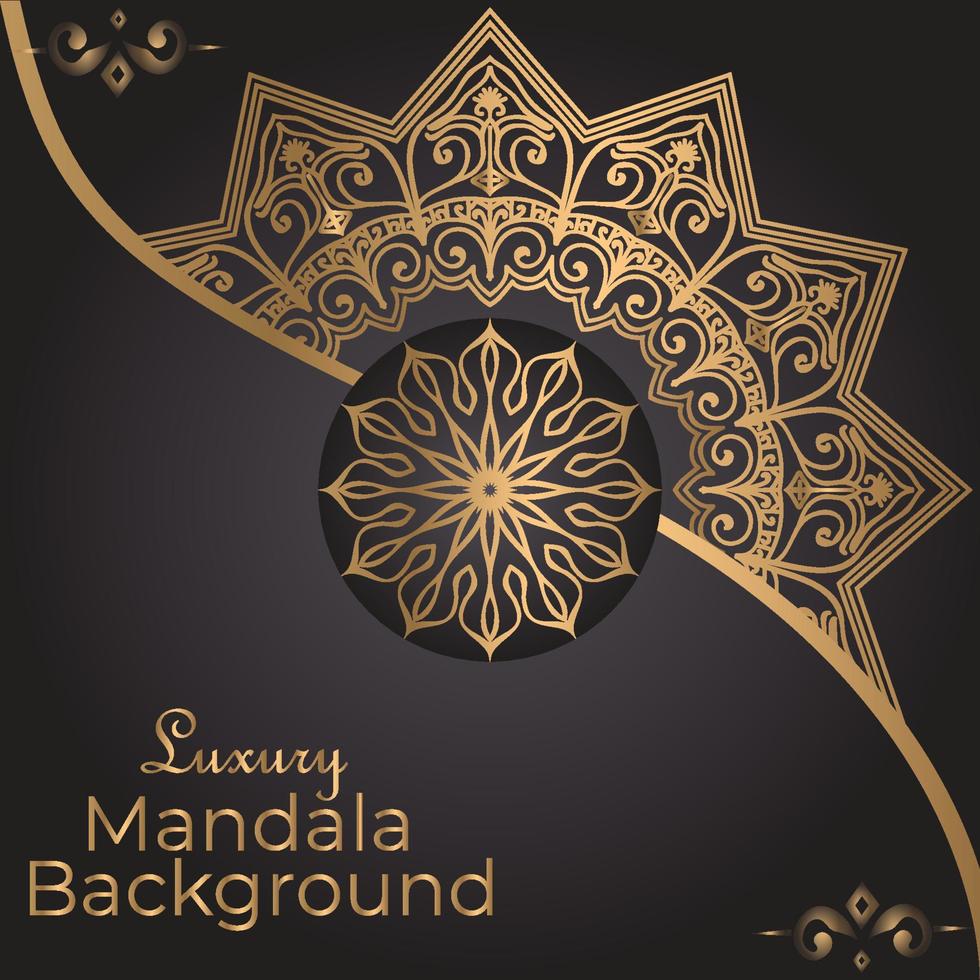 Luxury ornamental mandala design background template vector