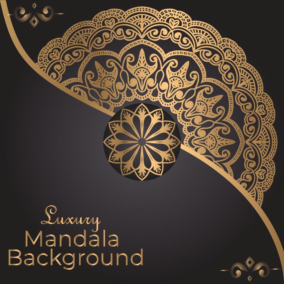 Luxury ornamental mandala design background template vector