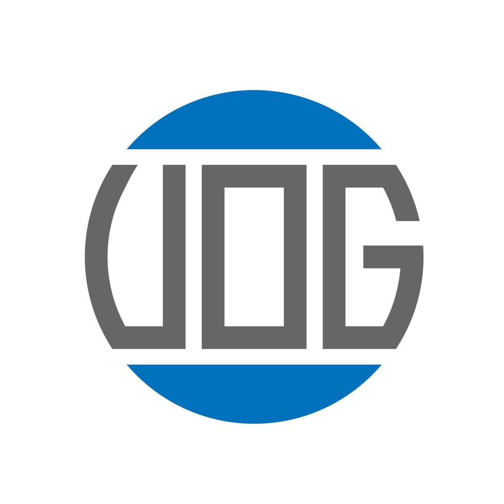 UOG letter logo design on white background. UOG creative initials circle logo concept. UOG letter design. vector