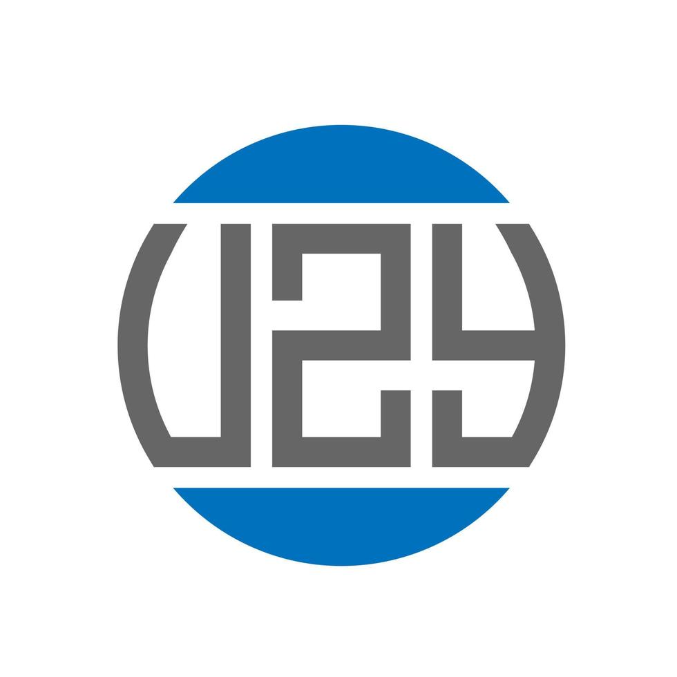 diseño de logotipo de letra uzy sobre fondo blanco. concepto de logotipo de círculo de iniciales creativas uzy. diseño de letras uzy. vector
