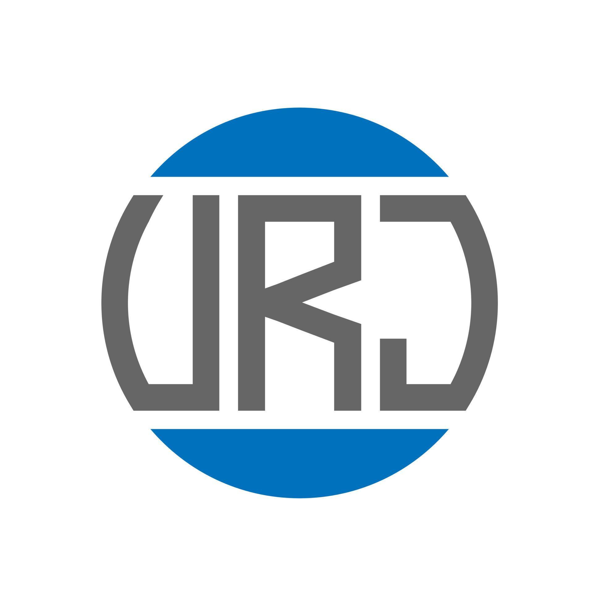 URJ letter logo design on white background. URJ creative initials .