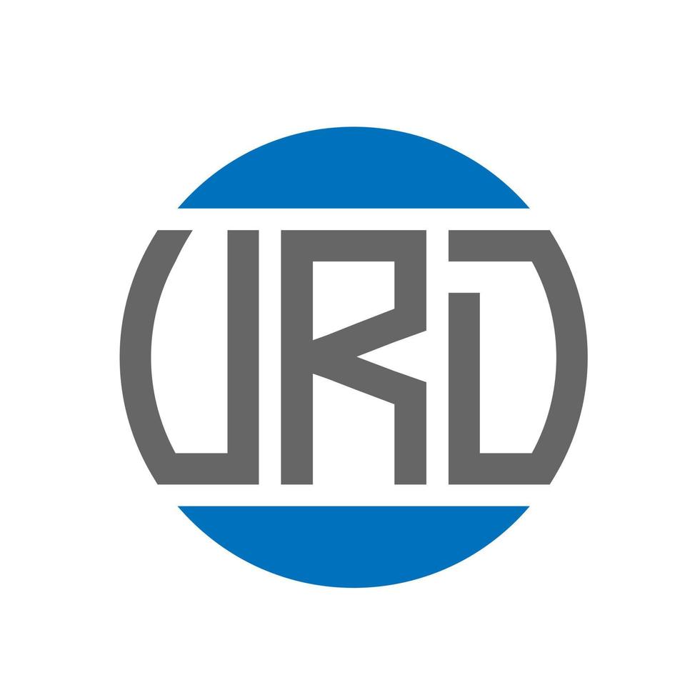 URD letter logo design on white background. URD creative initials
