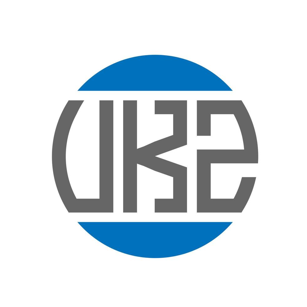 UKZ letter logo design on white background. UKZ creative initials circle logo concept. UKZ letter design. vector