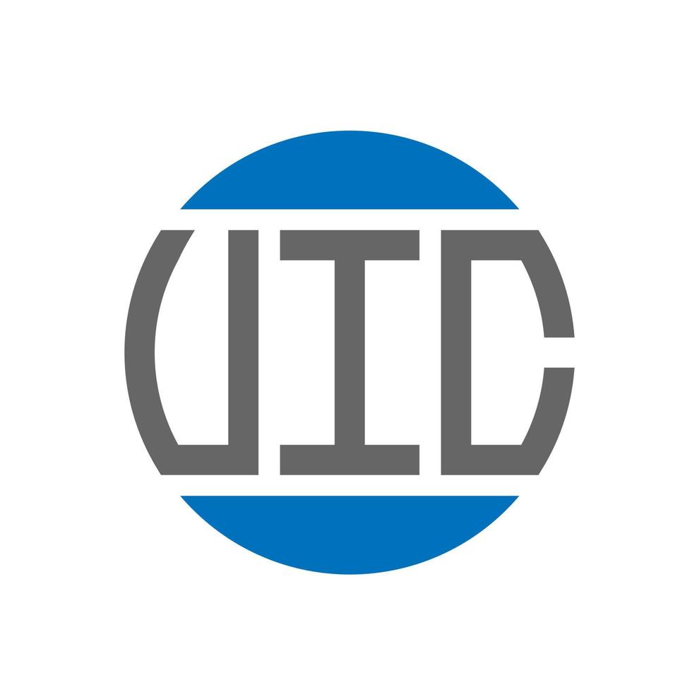 diseño de logotipo de letra uic sobre fondo blanco. concepto de logotipo de círculo de iniciales creativas de uic. diseño de letras uic. vector