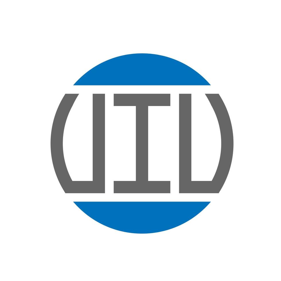 UIU letter logo design on white background. UIU creative initials circle logo concept. UIU letter design. vector
