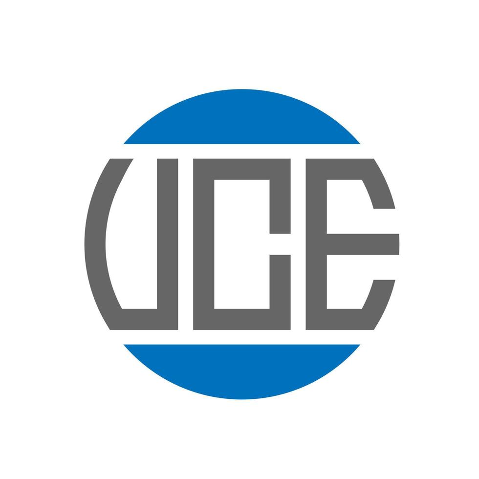 UCE letter logo design on white background. UCE creative initials circle logo concept. UCE letter design. vector