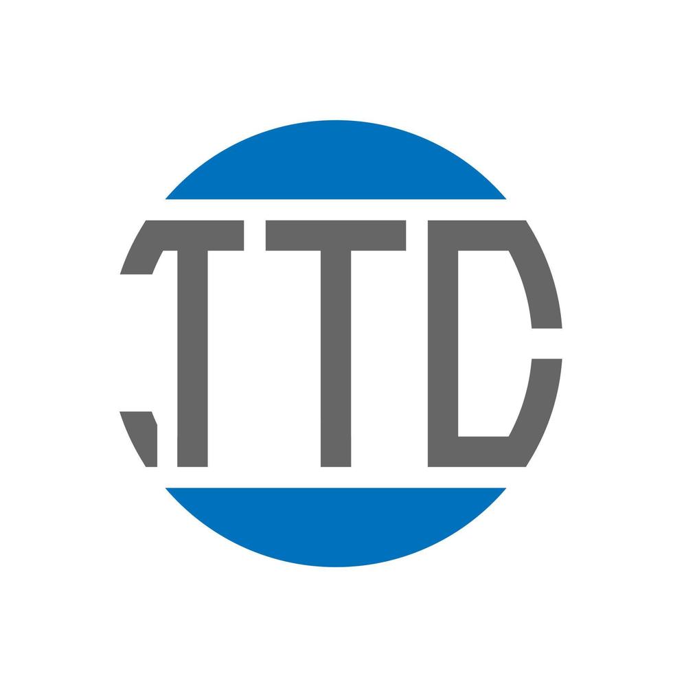 TTC letter logo design on white background. TTC creative initials circle logo concept. TTC