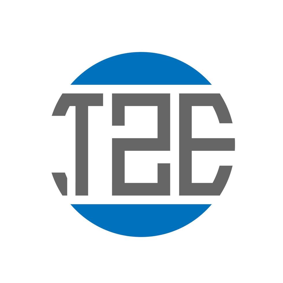 TZE letter logo design on white background. TZE creative initials ...