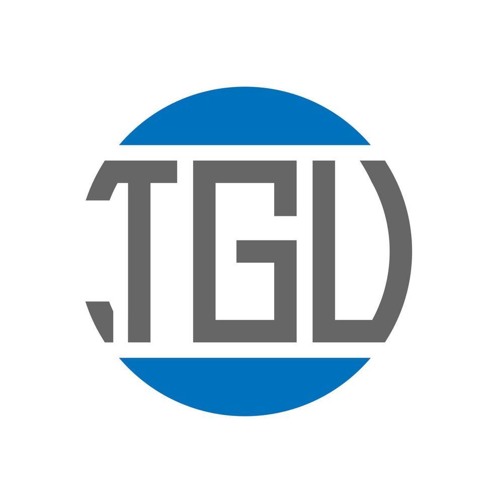 diseño de logotipo de letra tgv sobre fondo blanco. concepto de logotipo de círculo de iniciales creativas tgv. diseño de letras tgv. vector