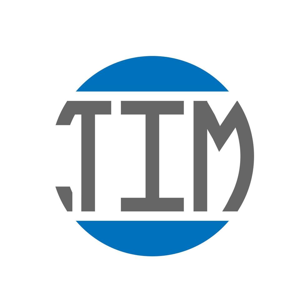 TIM letter logo design on white background. TIM creative initials circle logo concept. TIM letter design. vector