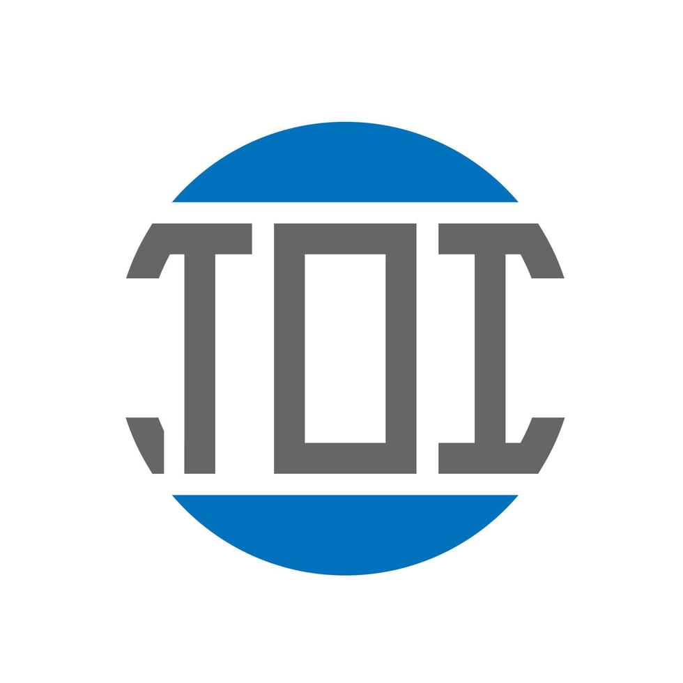 TOI letter logo design on white background. TOI creative initials circle logo concept. TOI letter design. vector