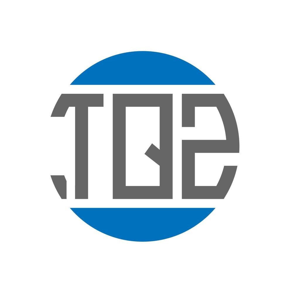 diseño de logotipo de letra tqz sobre fondo blanco. concepto de logotipo de círculo de iniciales creativas tqz. diseño de letras tqz. vector