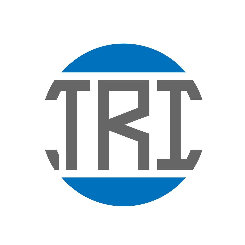 TRI letter logo design on white background. TRI creative initials circle logo concept. TRI letter design. vector