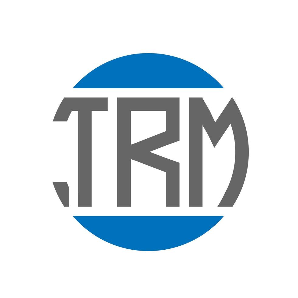 diseño de logotipo de letra trm sobre fondo blanco. concepto de logotipo de círculo de iniciales creativas trm. diseño de letra trm. vector